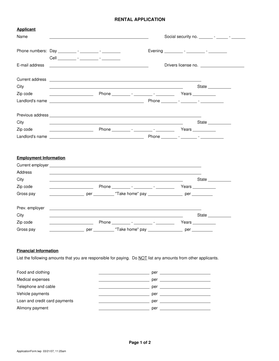 Prairie Smoke Properties - Application Form