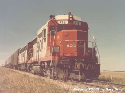 Soo Line GP30 716 on 8/23/1974